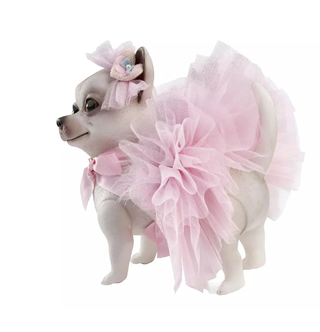 33cm Vinyl Chihuahua Doll with Pacifier & Nappy