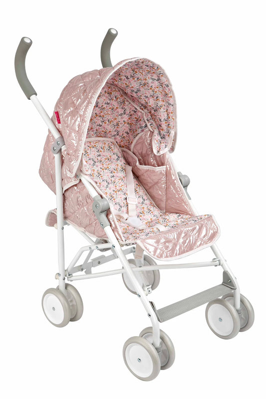 XL Fantasy Dolls Stroller – Pink Quilted Pushchair