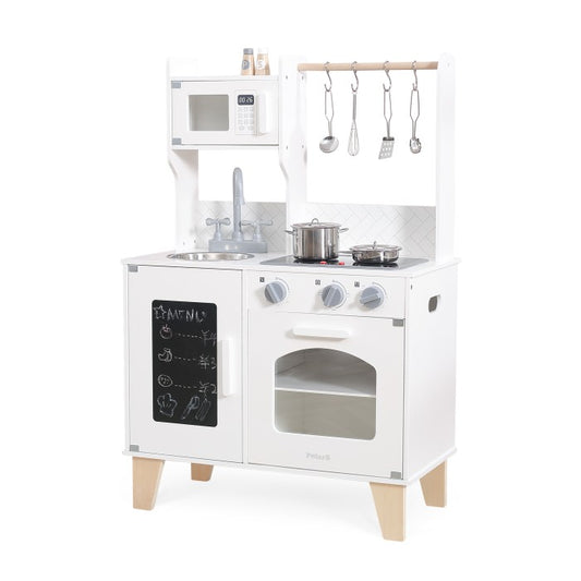 The Little Chef's White Wooden Kitchen – With Light & Sound for Realistic Play
