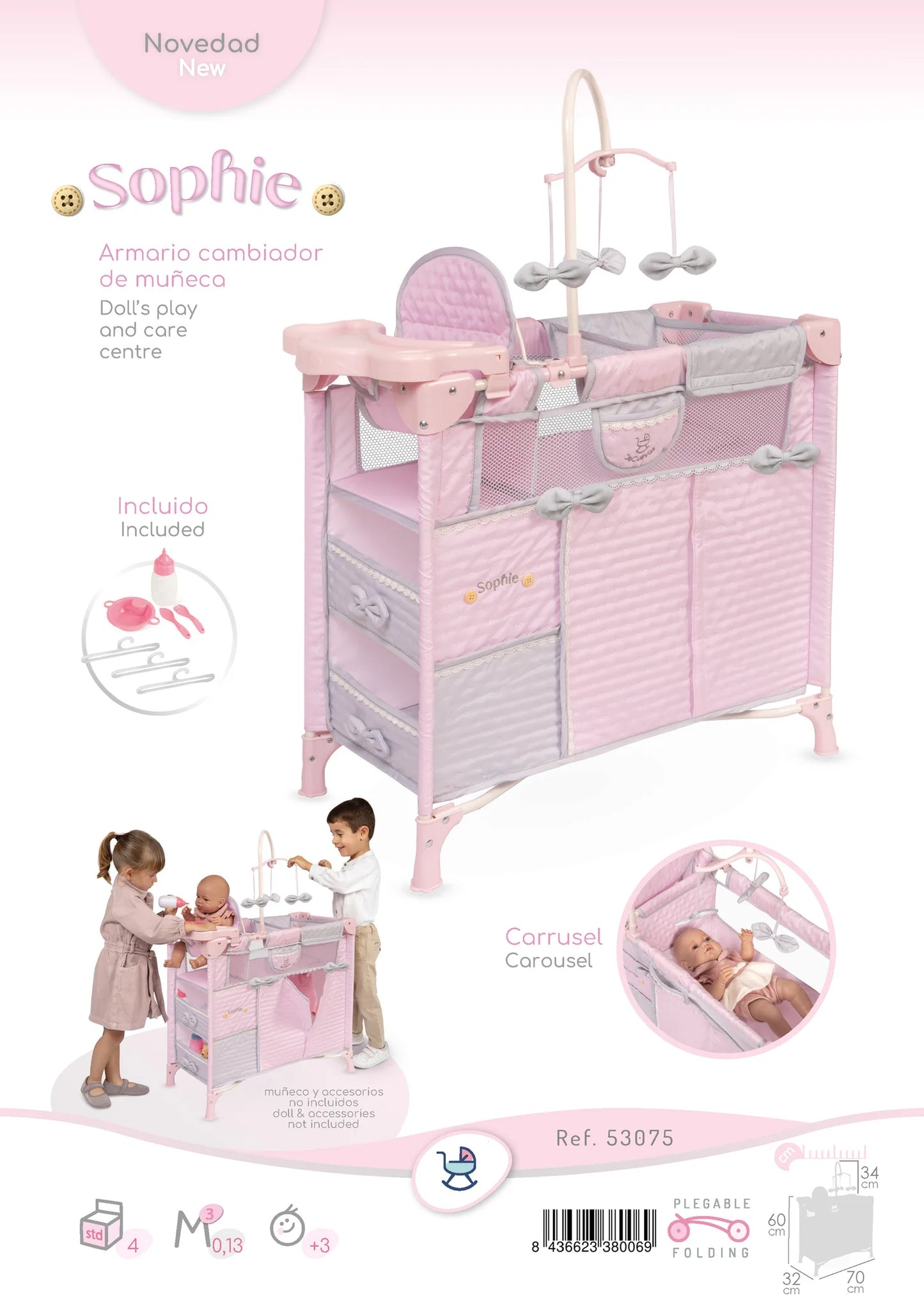 9-in-1 Doll Travel Station – Sophie Collection by DeCuevas