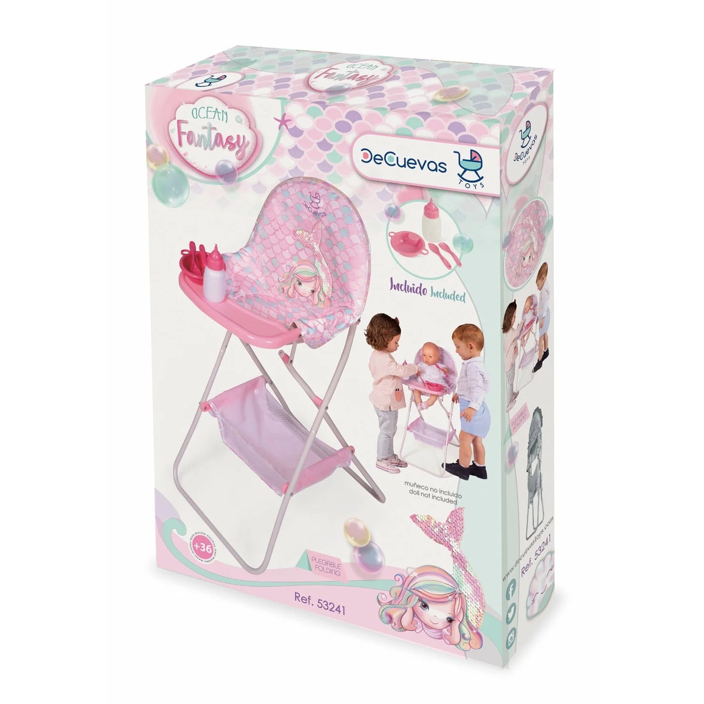 Folding Doll High Chair – Mermaid Collection by DeCuevas