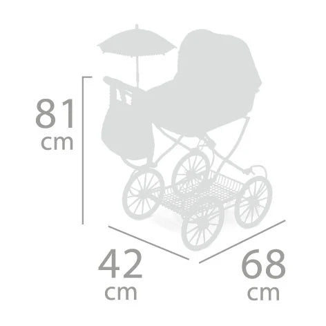 Luxury Reborn Doll Pram with Parasol – Provenza Collection by DeCuevas