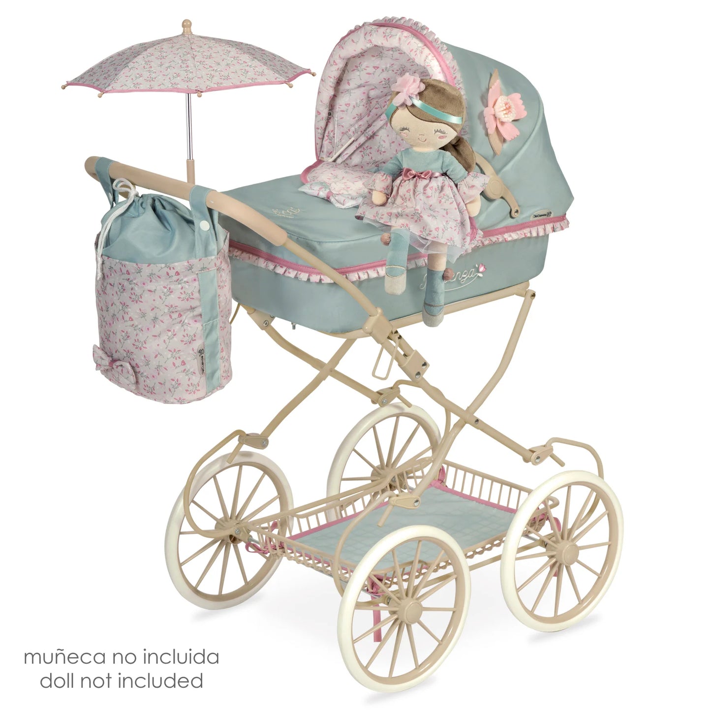 Luxury Reborn Doll Pram with Parasol – Provenza Collection by DeCuevas