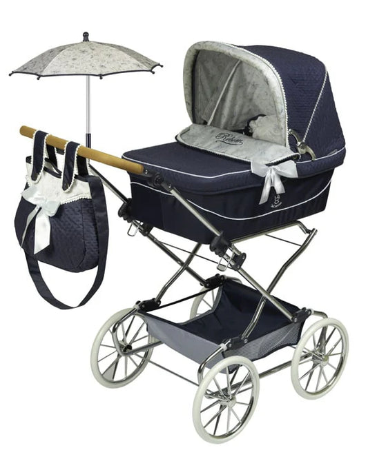 XL Luxury Reborn Doll Pram with Parasol – Vintage Collection by DeCuevas