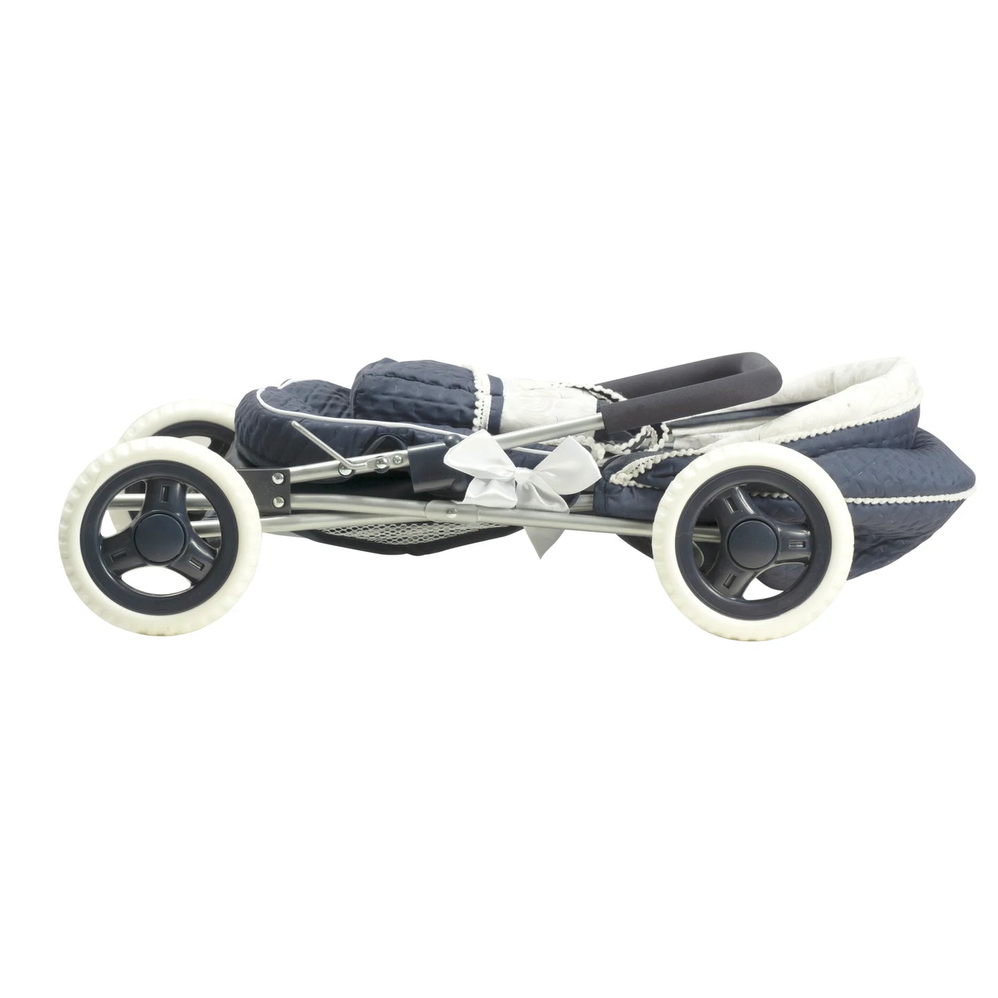 Luxury Folding Doll Pram with Parasol – Classic Navy by DeCuevas