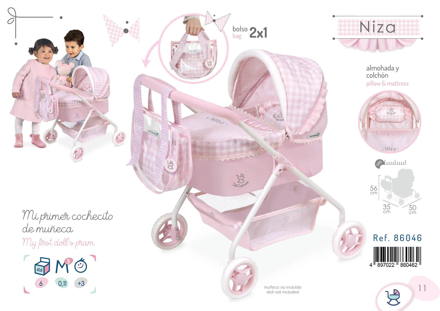 My First Doll Pram – Niza Collection by DeCuevas