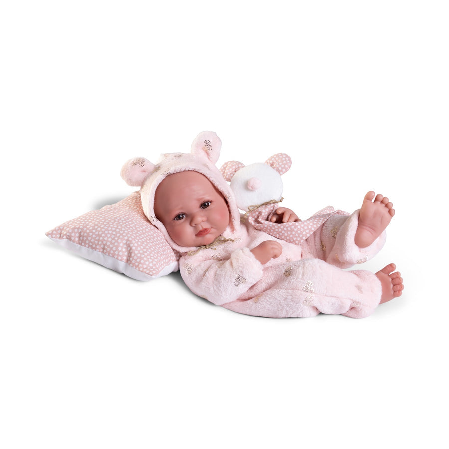 Newborn Weighted Baby Doll with Teddy Bear Outfit