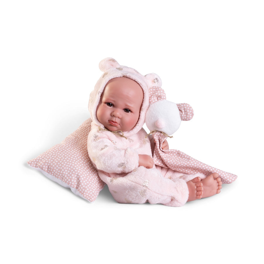 Newborn Weighted Baby Doll with Teddy Bear Outfit