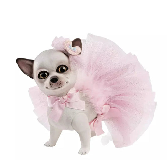 33cm Vinyl Chihuahua Doll with Pacifier & Nappy
