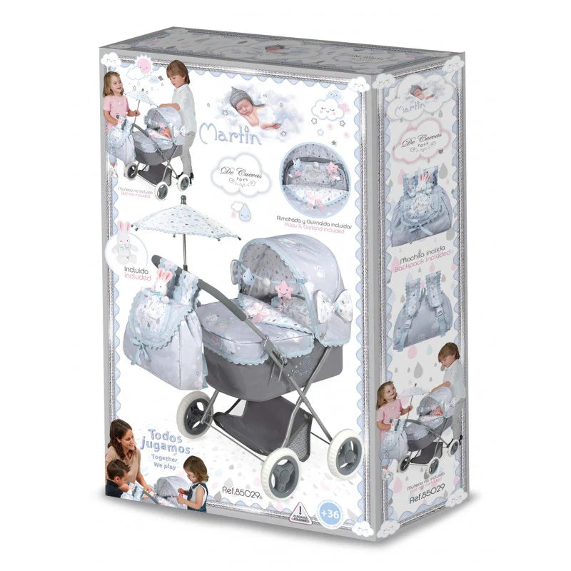 Martin Folding Doll Pram with Parasol – DeCuevas Collection