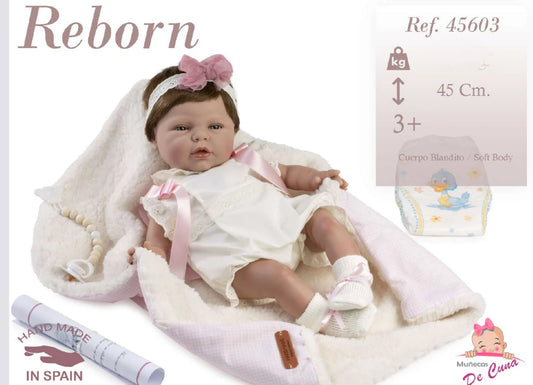 45cm Magdalena Reborn Baby Doll – Realistic Doll with Accessories