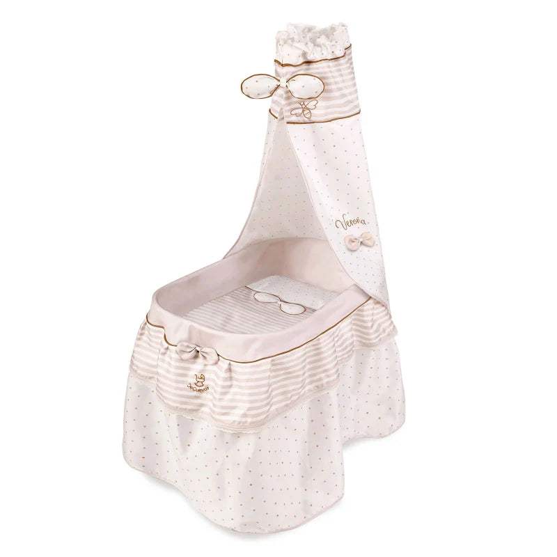 Luxury Doll Crib with Canopy – Verona Collection by DeCuevas