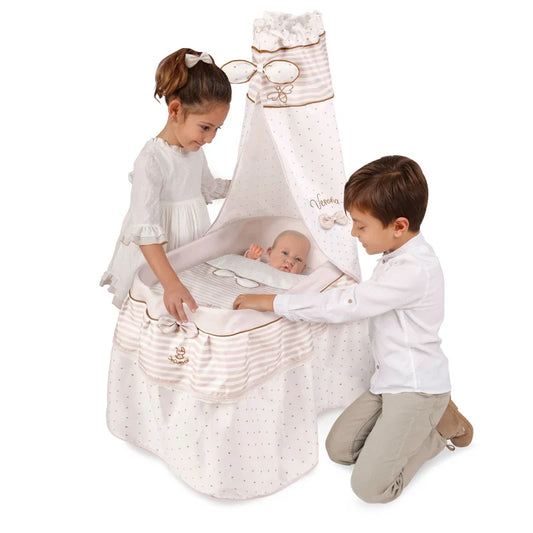 Luxury Doll Crib with Canopy – Verona Collection by DeCuevas