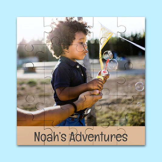 Personalised Kid’s Photo Jigsaw Puzzle – Custom Name & Image Gift